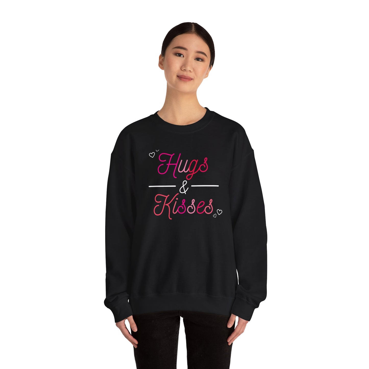 Festive Threads | Valentine's Hugs & Kisses Unisex Heavy Blend™ Crewneck Sweatshirt