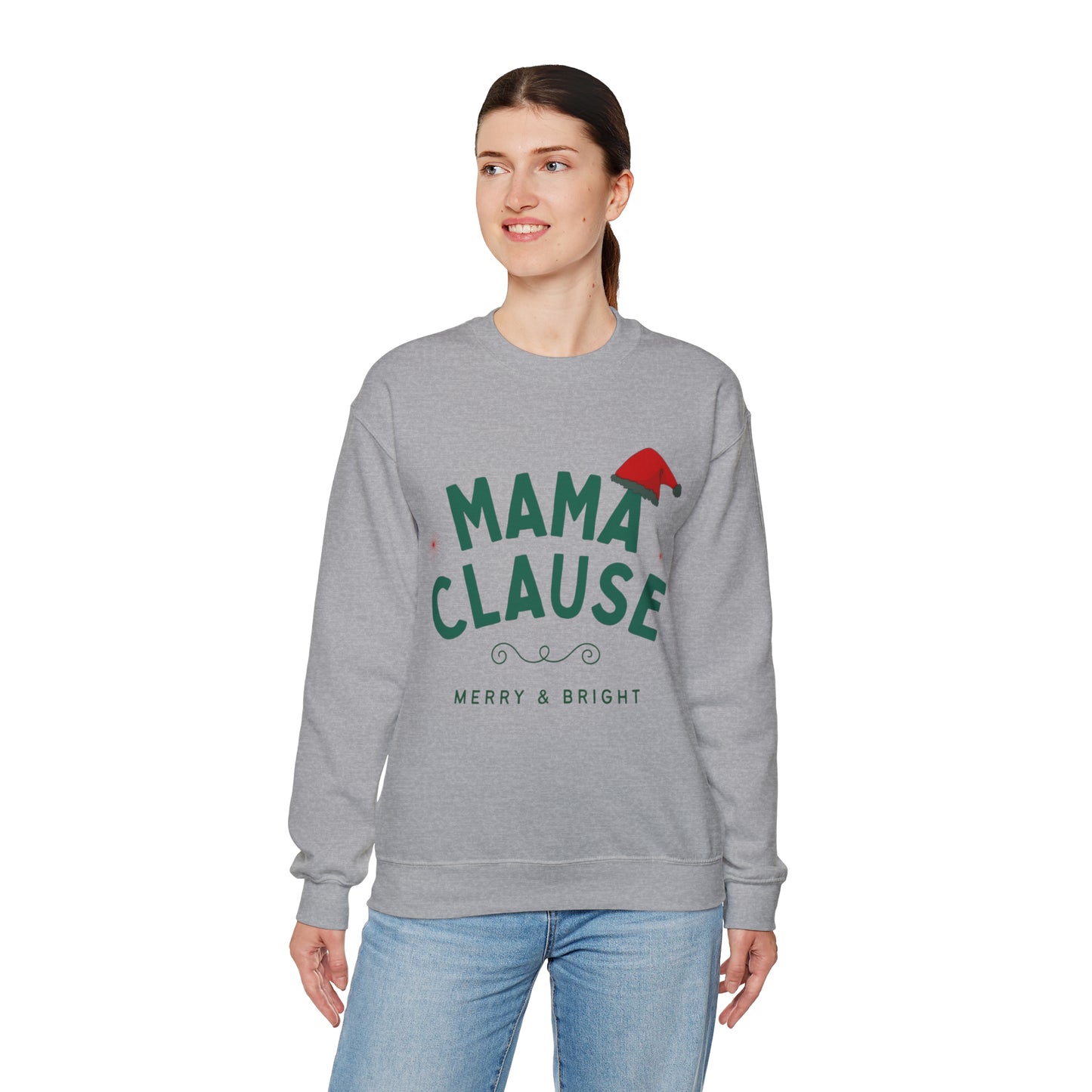 Festive Threads | Christmas Mama Clause Unisex Heavy Blend™ Crewneck Sweatshirt