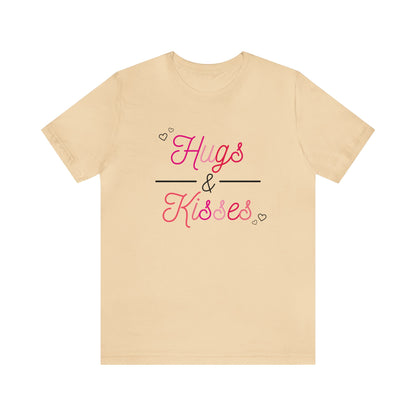 Festive Threads | Valentine's Hugs & Kisses Unisex Jersey Short Sleeve Tee