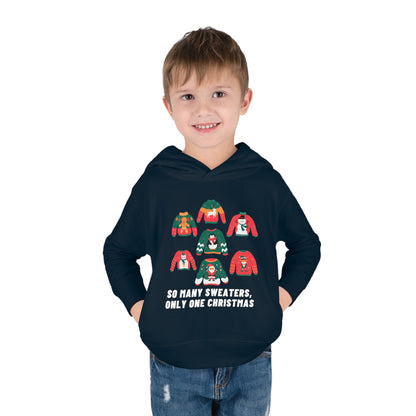 Festive Threads | Christmas So Many Sweaters Toddler Pullover Fleece Hoodie