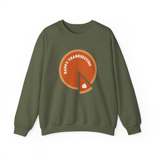 Festive Threads | Thanksgiving | Happy Thanksgiving Pie Unisex Heavy Blend™ Crewneck Sweatshirt