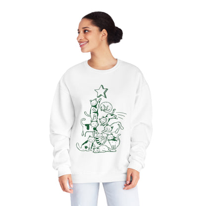 Festive Threads | Christmas Cat Tree Unisex NuBlend® Crewneck Sweatshirt