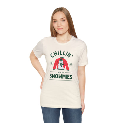 Festive Threads | Christmas Chillin With The Snowmies Unisex Jersey Short Sleeve Tee