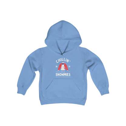 Festive Threads | Christmas Chillin With The Snowmies Youth Heavy Blend Hooded Sweatshirt