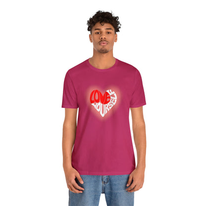 Festive Threads | Valentine's Love Yourself Unisex Jersey Short Sleeve Tee