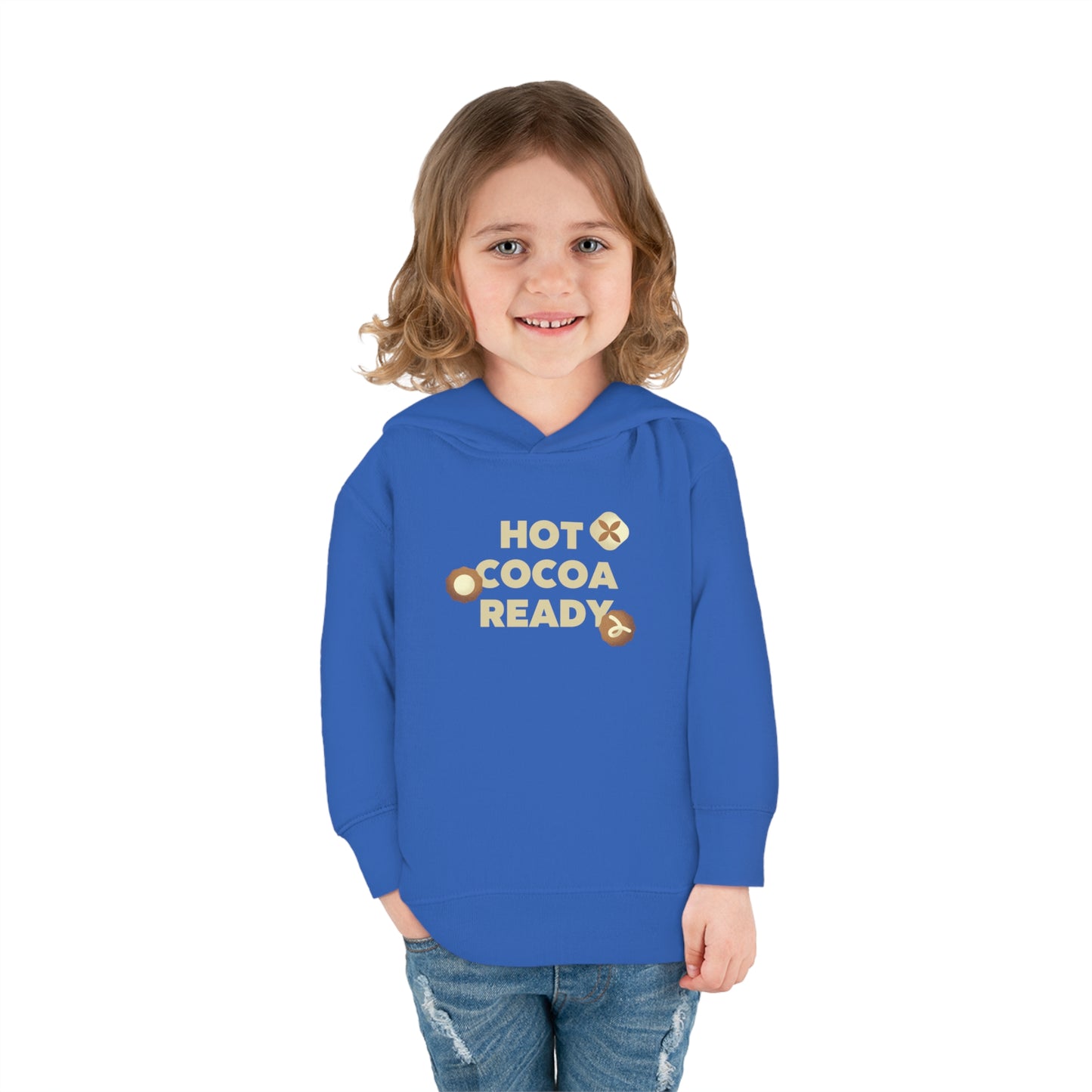 Festive Threads | Christmas Hot Cocoa Ready Toddler Pullover Fleece Hoodie