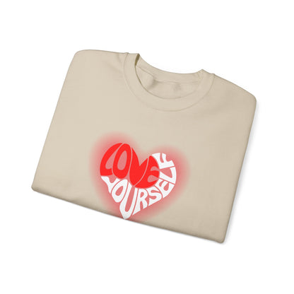 Festive Threads | Valentine's Love Yourself Unisex Heavy Blend™ Crewneck Sweatshirt