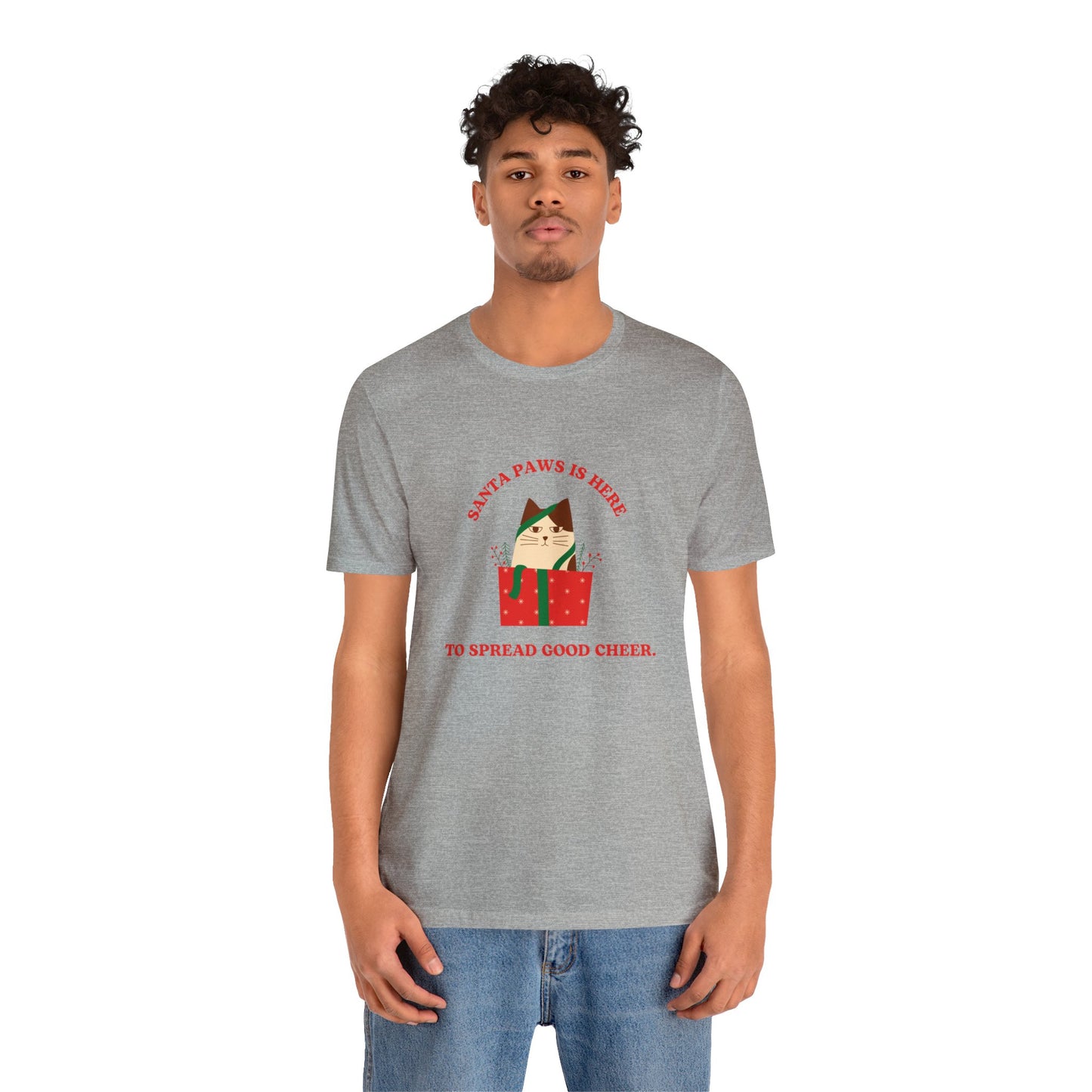 Festive Threads | Christmas Santa Paws Unisex Jersey Short Sleeve Tee