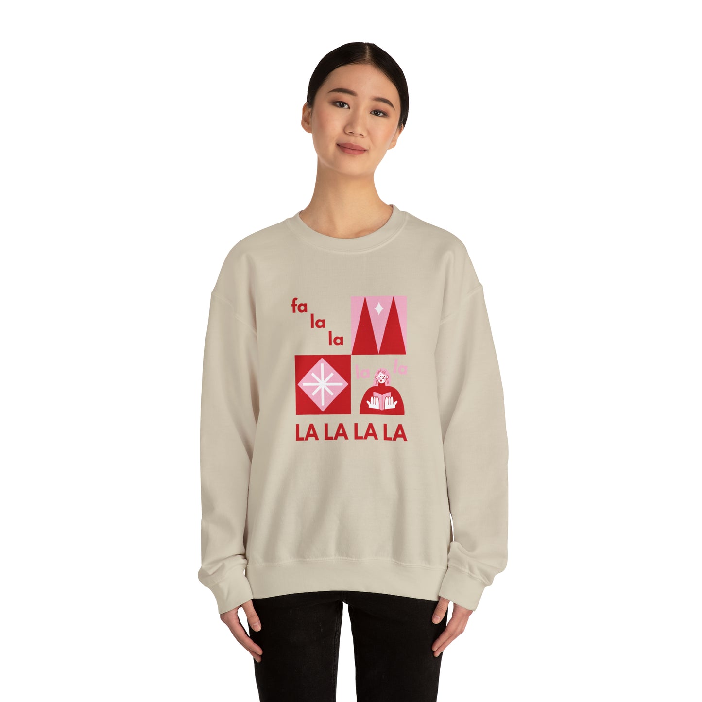 Festive Threads | Christmas Fa La La Unisex Heavy Blend™ Crewneck Sweatshirt