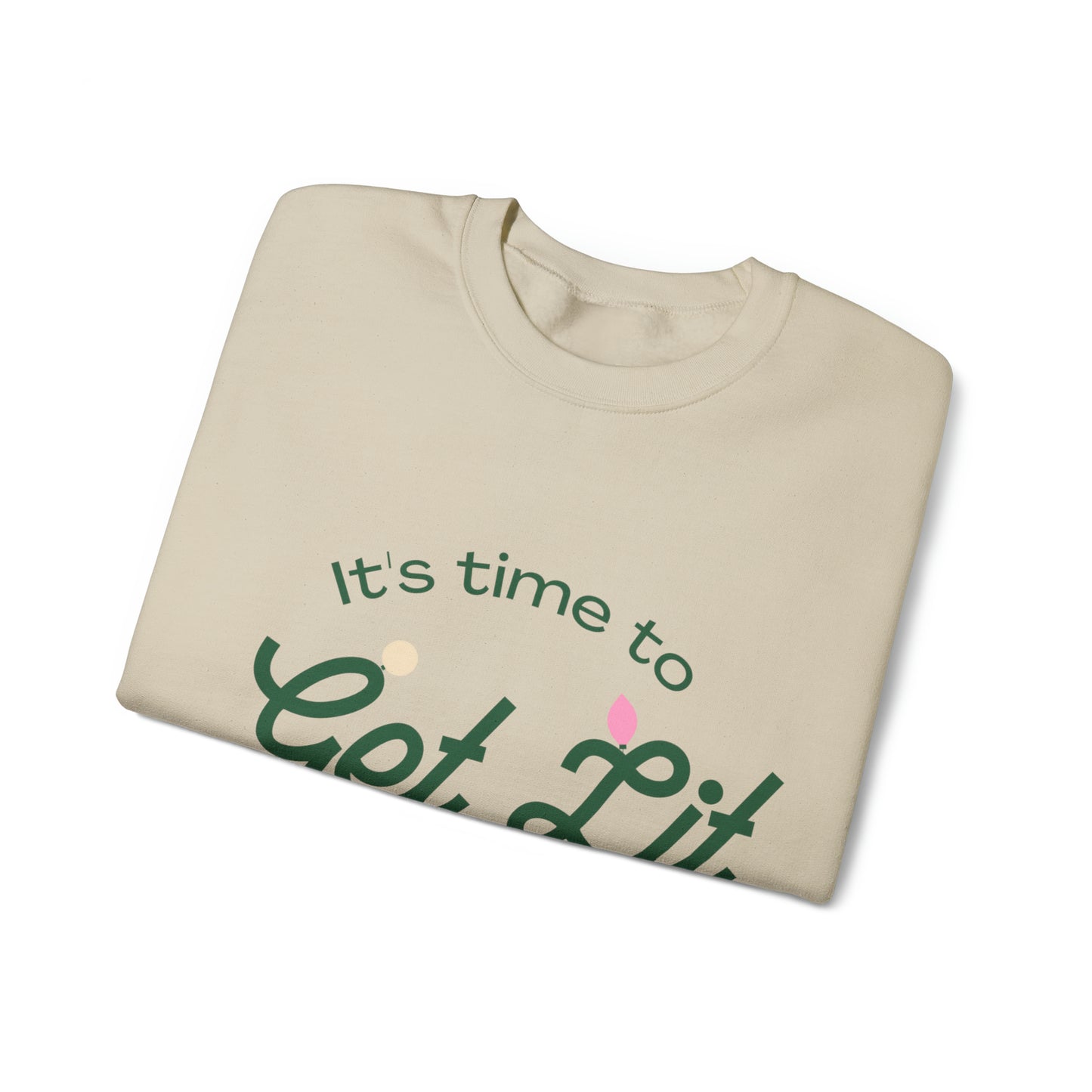 Festive Threads | Christmas Its Time To Get Lit Unisex Heavy Blend™ Crewneck Sweatshirt