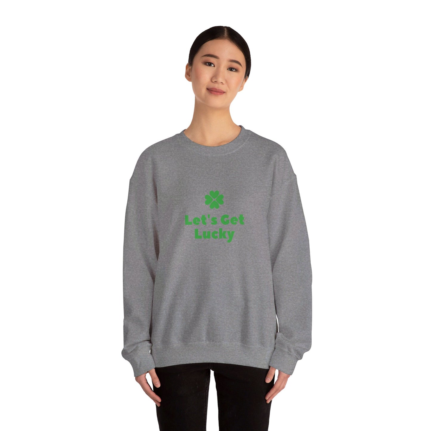 Festive Threads | St. Patrick's Day Let's Get Lucky Unisex Heavy Blend™ Crewneck Sweatshirt