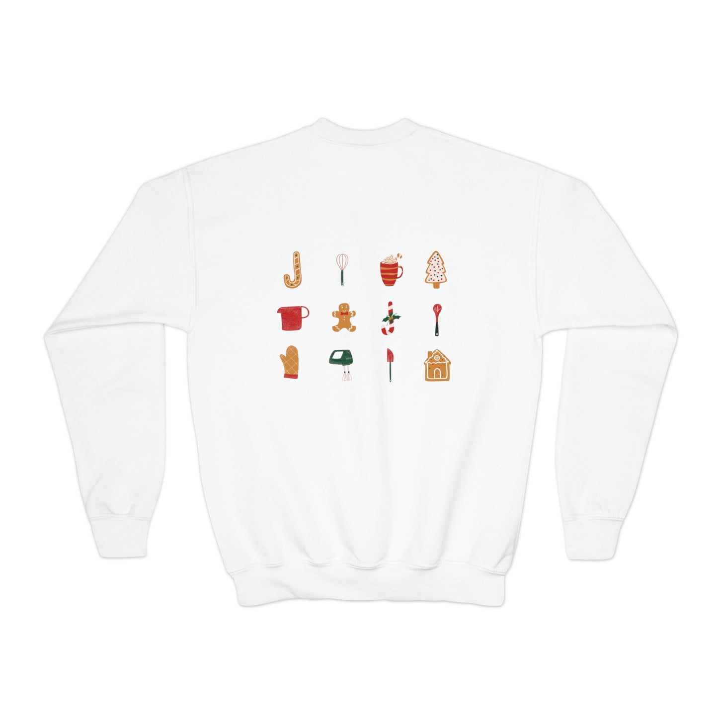 Festive Threads | Christmas Baking Crew Youth Crewneck Sweatshirt