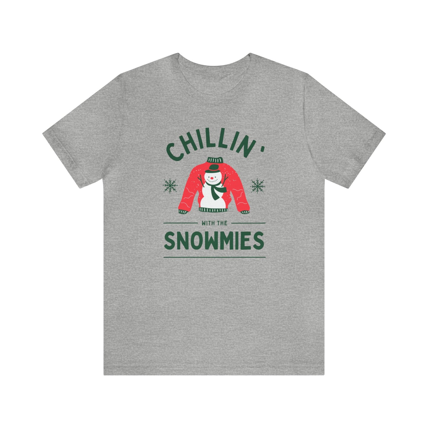 Festive Threads | Christmas Chillin With The Snowmies Unisex Jersey Short Sleeve Tee