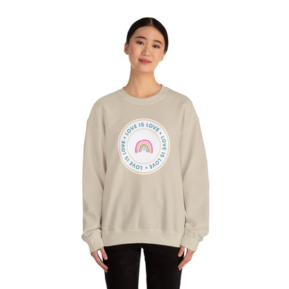 Festive Threads | Valentine's Love Is Love Unisex Heavy Blend™ Crewneck Sweatshirt