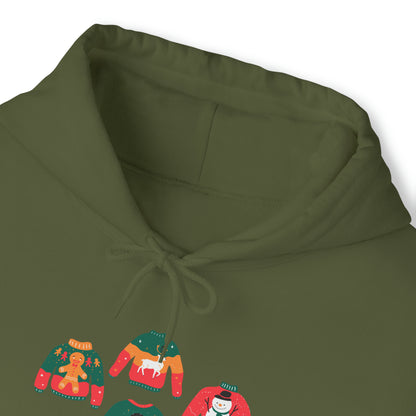 Festive Threads | Christmas So Many Sweaters Unisex Heavy Blend™ Hooded Sweatshirt