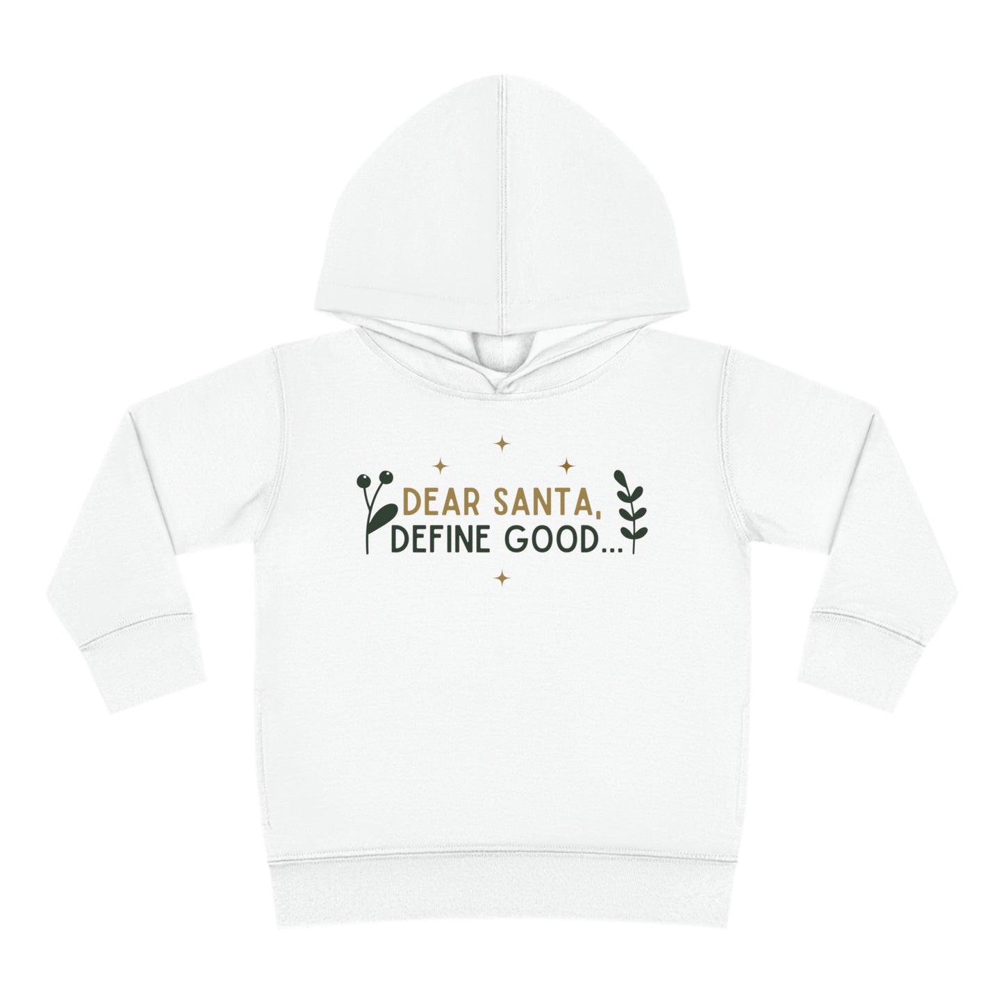 Festive Threads | Christmas Dear Santa Toddler Pullover Fleece Hoodie