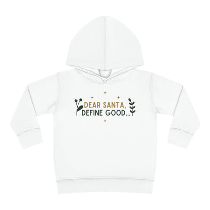 Festive Threads | Christmas Dear Santa Toddler Pullover Fleece Hoodie