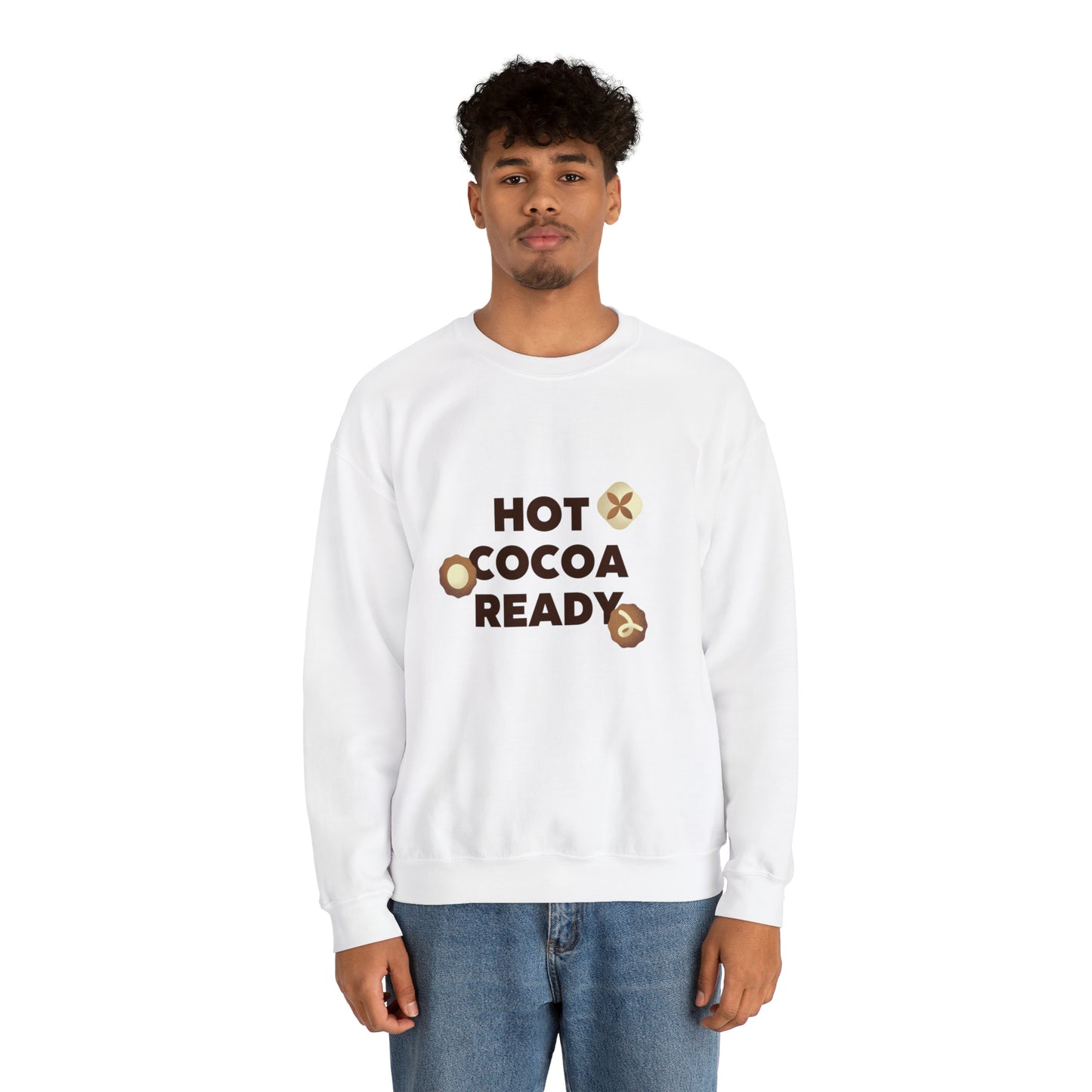 Festive Threads | Christmas Hot Cocoa Ready Unisex Heavy Blend™ Crewneck Sweatshirt