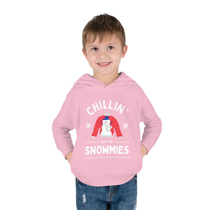 Festive Threads | Christmas Chillin With The Snowmies Toddler Pullover Fleece Hoodie