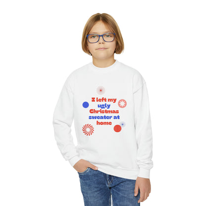 Festive Threads | Christmas Ugly Christmas Sweater Youth Crewneck Sweatshirt