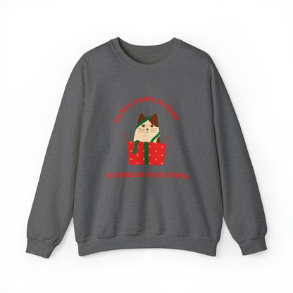 Festive Threads | Christmas Santa Paws Unisex Heavy Blend™ Crewneck Sweatshirt