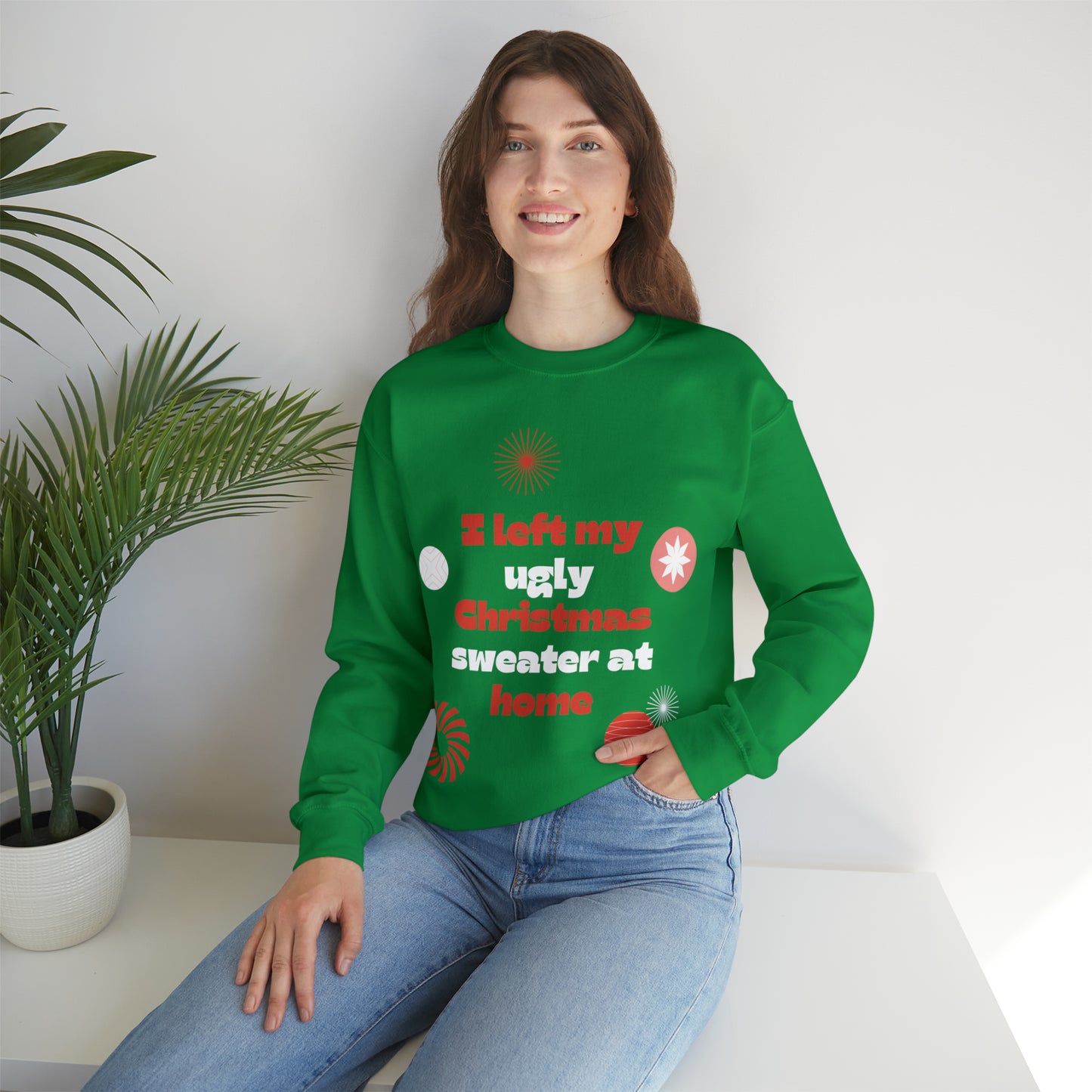 Festive Threads | Christmas Ugly Christmas Sweater Unisex Heavy Blend™ Crewneck Sweatshirt