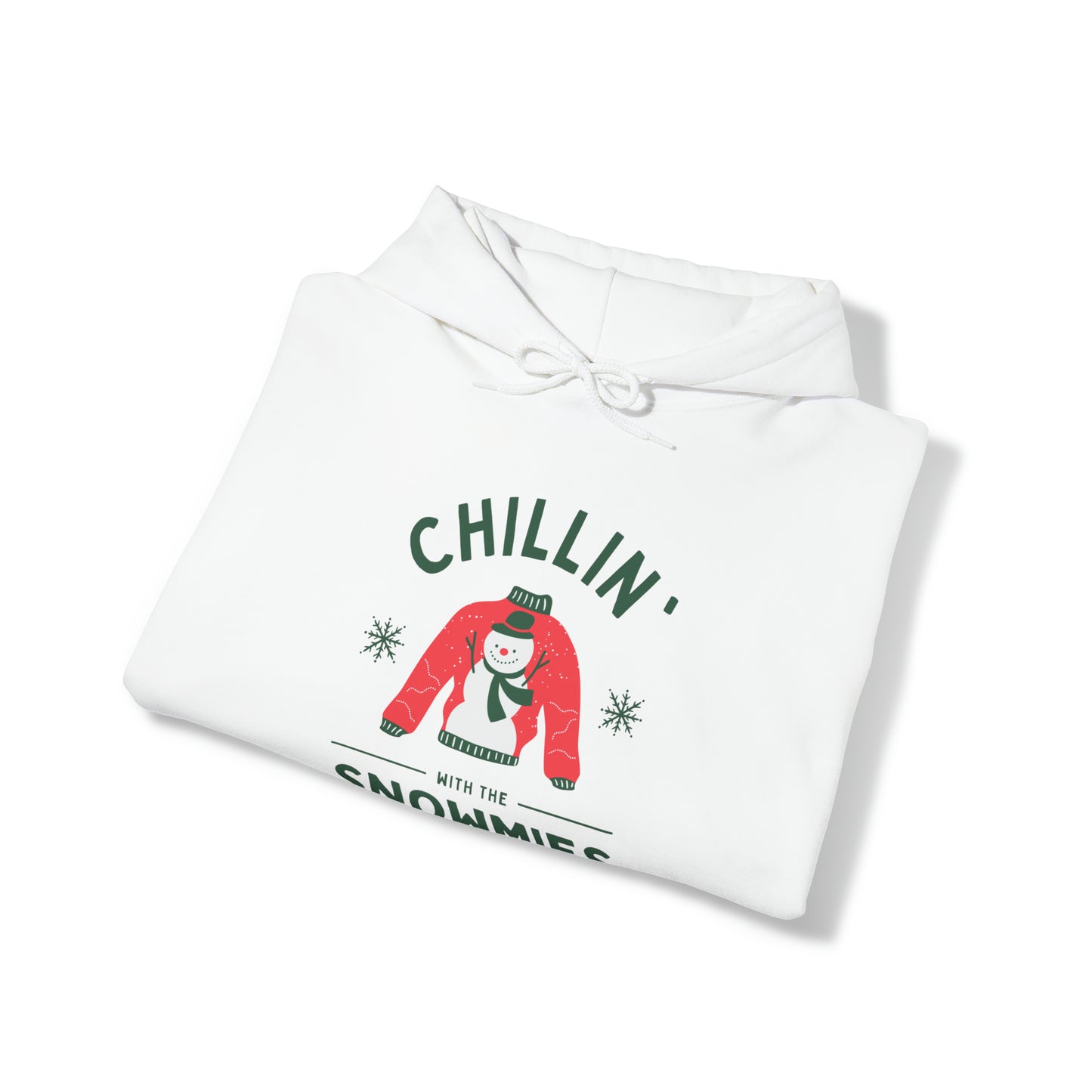 Festive Threads | Christmas Chillin With The Snowmies Unisex Heavy Blend™ Hooded Sweatshirt