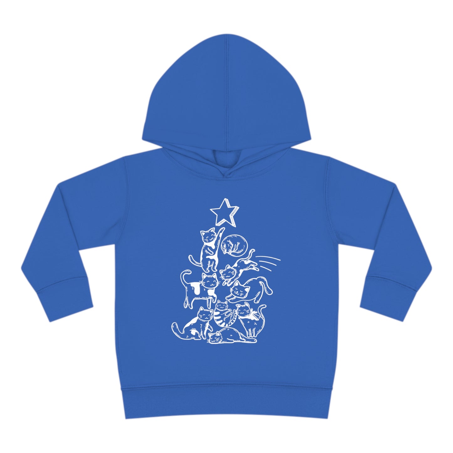 Festive Threads | Christmas Cat Tree Toddler Pullover Fleece Hoodie