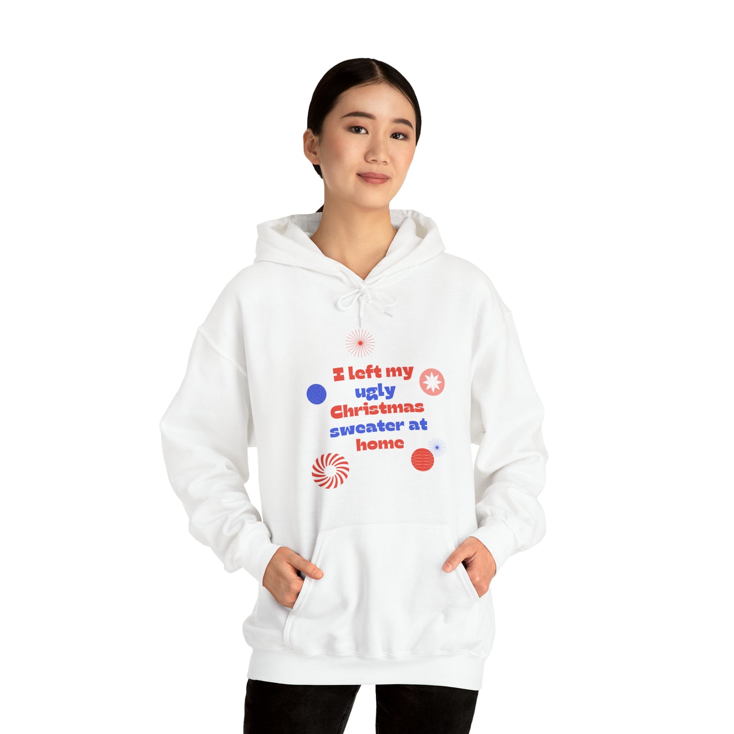 Festive Threads | Christmas Ugly Christmas Sweater Unisex Heavy Blend™ Hooded Sweatshirt