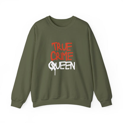 Festive Threads | Halloween True Crime Queen Unisex Heavy Blend™ Crewneck Sweatshirt