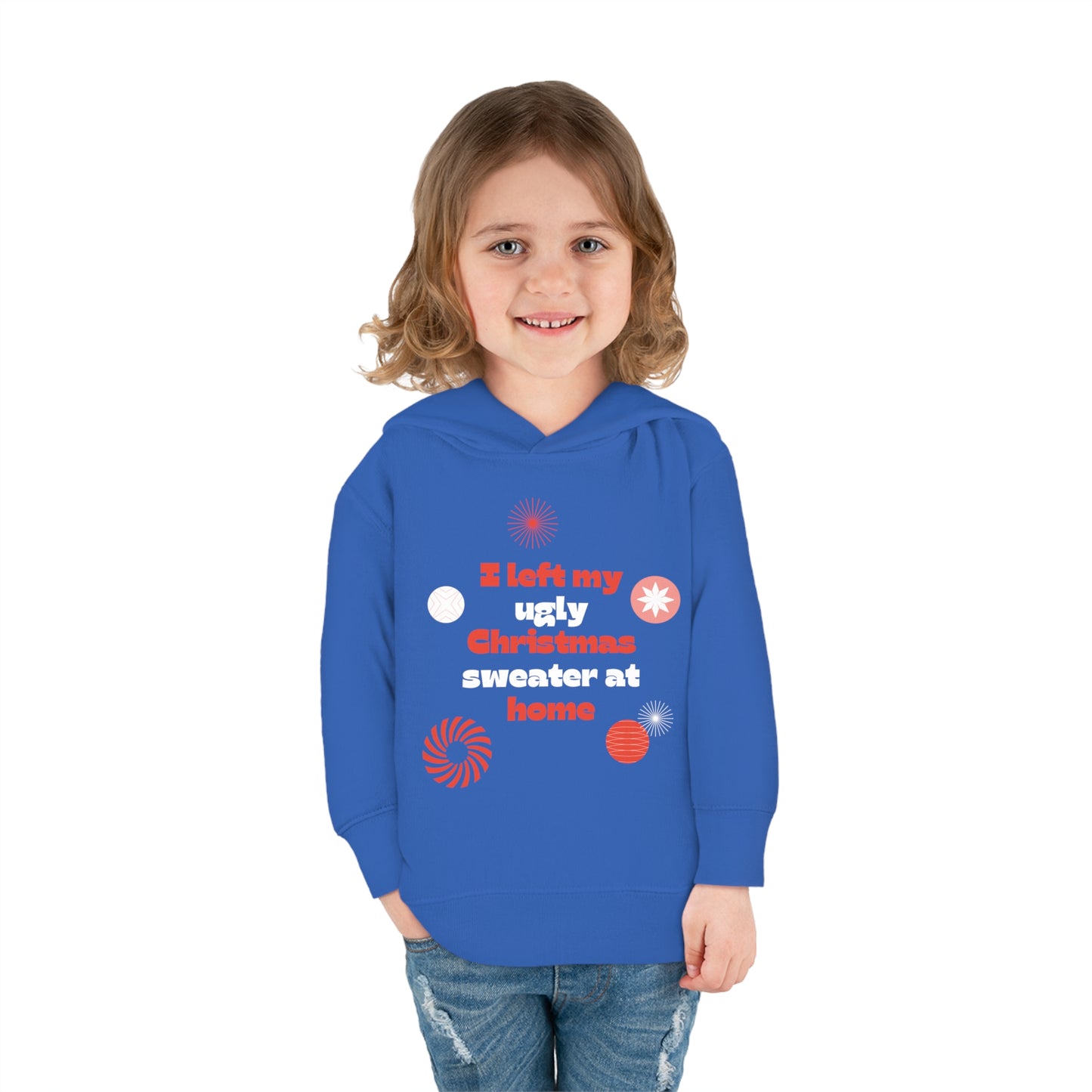 Festive Threads | Christmas Ugly Christmas Sweater Toddler Pullover Fleece Hoodie