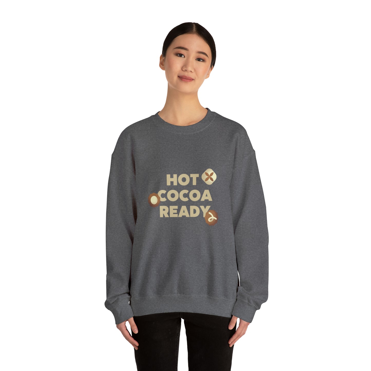 Festive Threads | Christmas Hot Cocoa Ready Unisex Heavy Blend™ Crewneck Sweatshirt