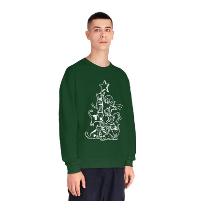 Festive Threads | Christmas Cat Tree Unisex NuBlend® Crewneck Sweatshirt