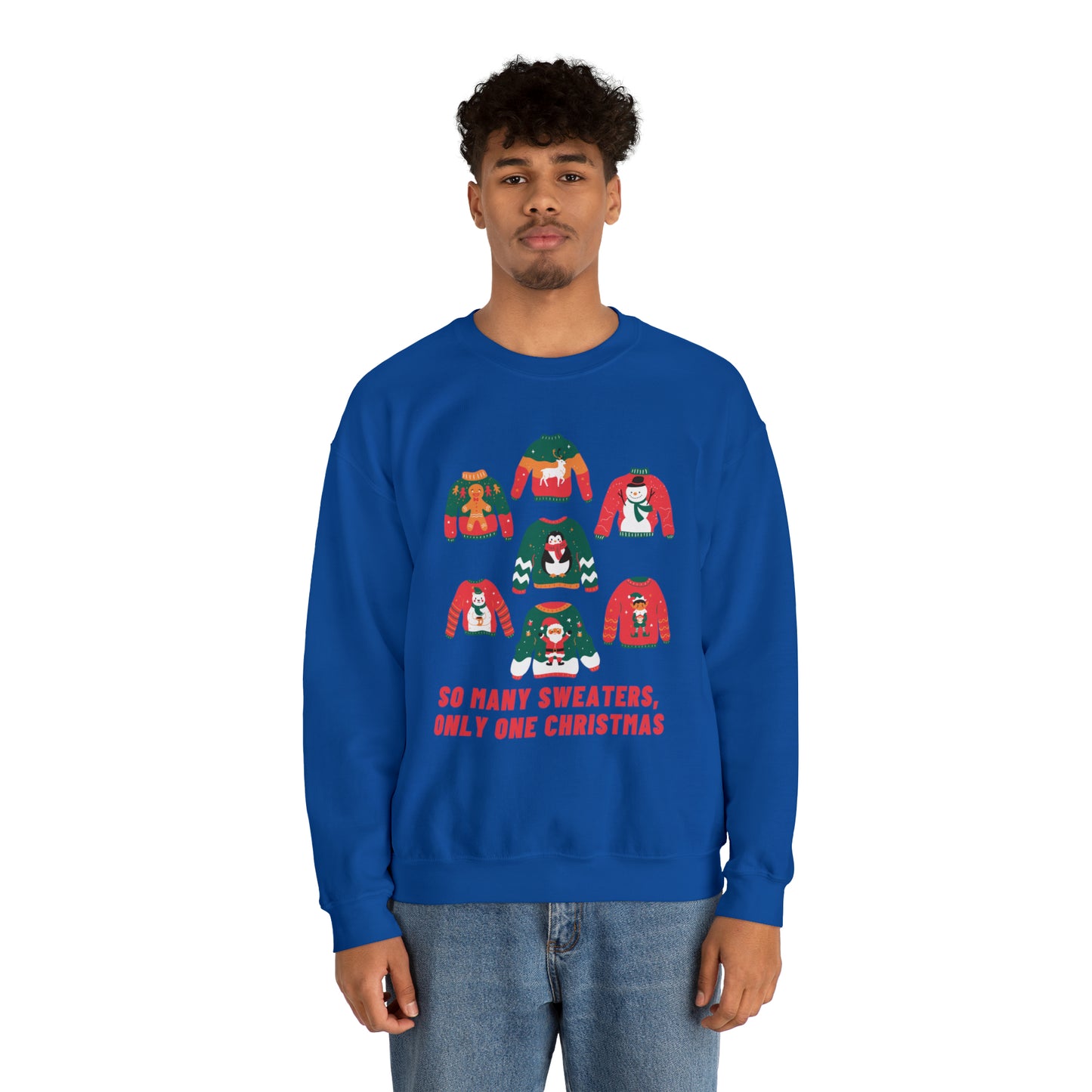 Festive Threads | Christmas So Many Sweaters Unisex Heavy Blend™ Crewneck Sweatshirt