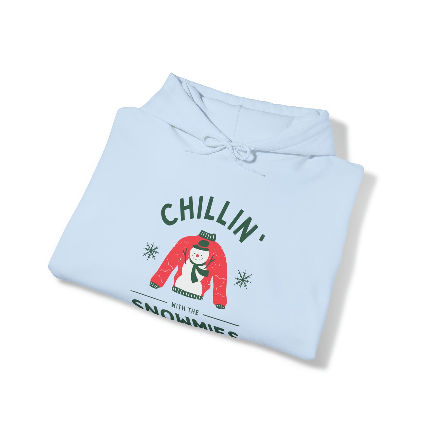 Festive Threads | Christmas Chillin With The Snowmies Unisex Heavy Blend™ Hooded Sweatshirt