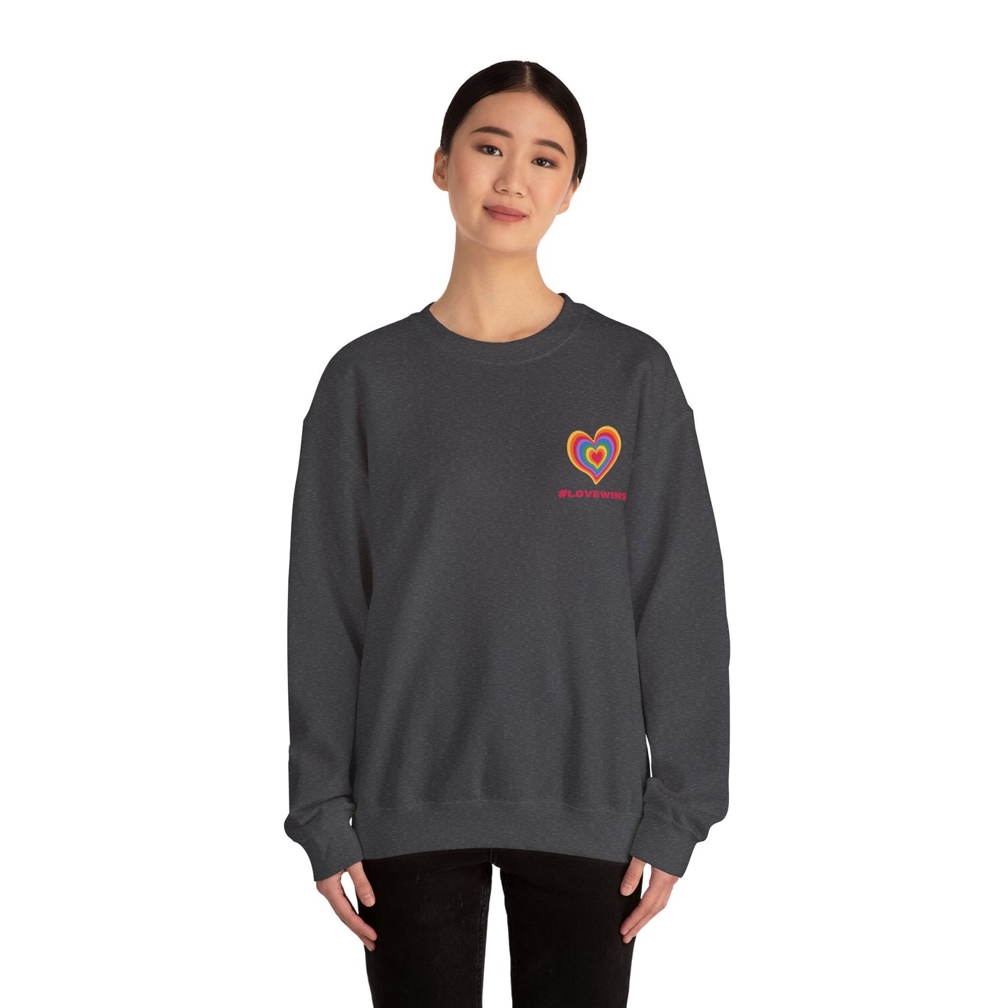 Festive Threads | Valentine's Love Wins Unisex Heavy Blend™ Crewneck Sweatshirt