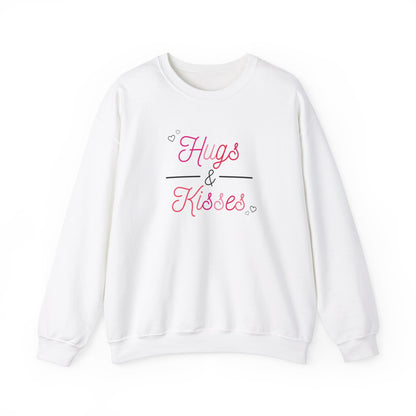 Festive Threads | Valentine's Hugs & Kisses Unisex Heavy Blend™ Crewneck Sweatshirt