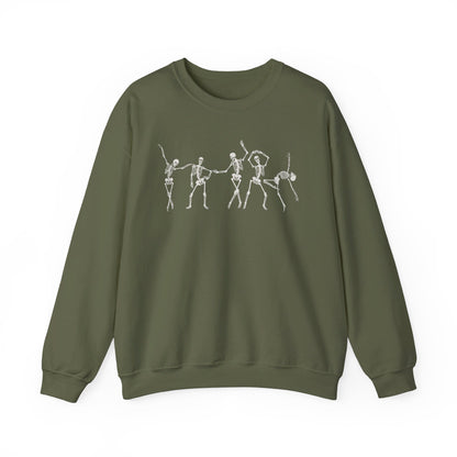 Festive Threads | Halloween Dancing Skeleton Unisex Heavy Blend™ Crewneck Sweatshirt