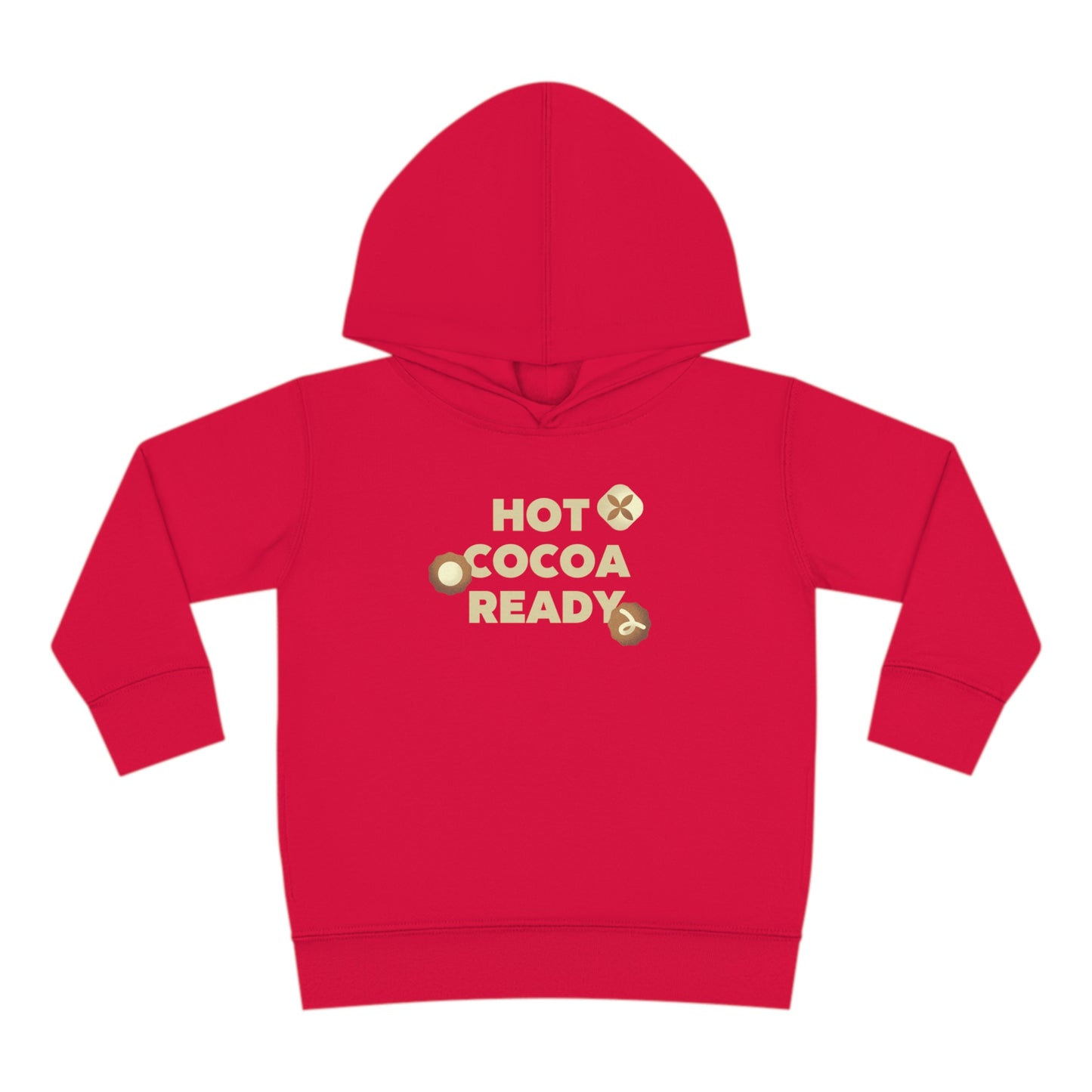 Festive Threads | Christmas Hot Cocoa Ready Toddler Pullover Fleece Hoodie