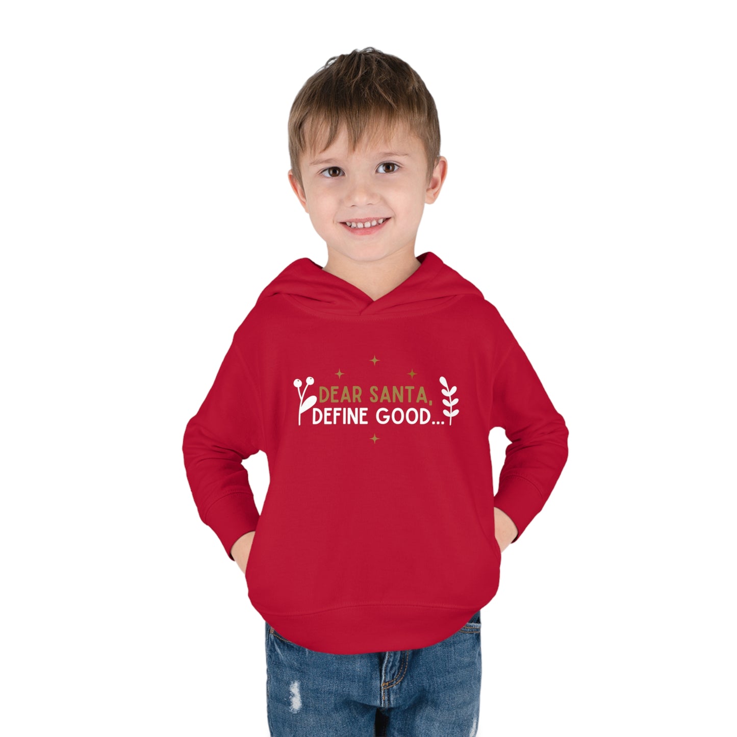 Festive Threads | Christmas Dear Santa Toddler Pullover Fleece Hoodie