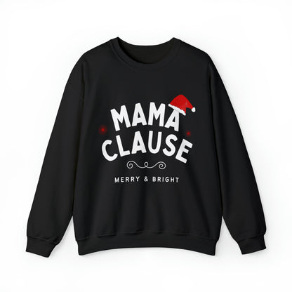 Festive Threads | Christmas Mama Clause Unisex Heavy Blend™ Crewneck Sweatshirt