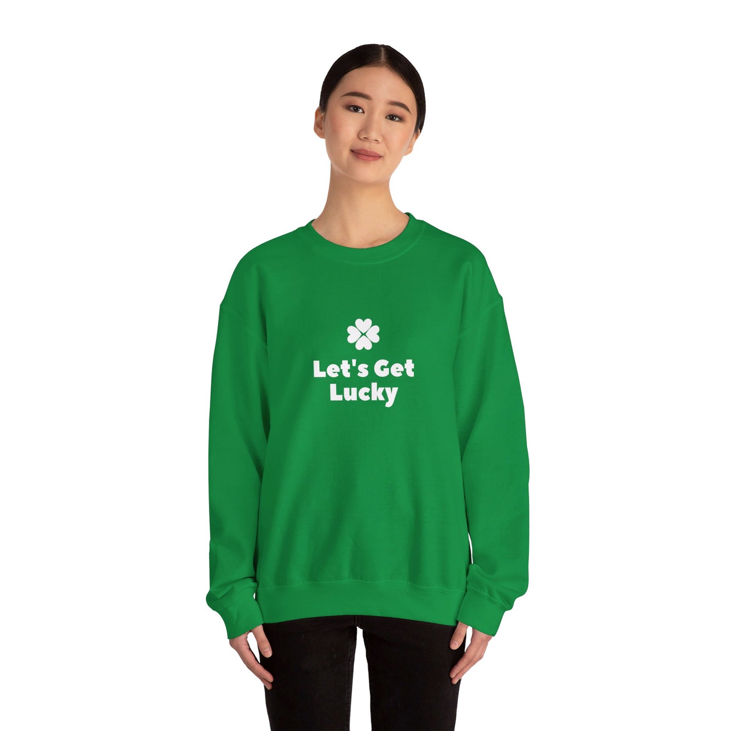 Festive Threads | St. Patrick's Day Let's Get Lucky Unisex Heavy Blend™ Crewneck Sweatshirt