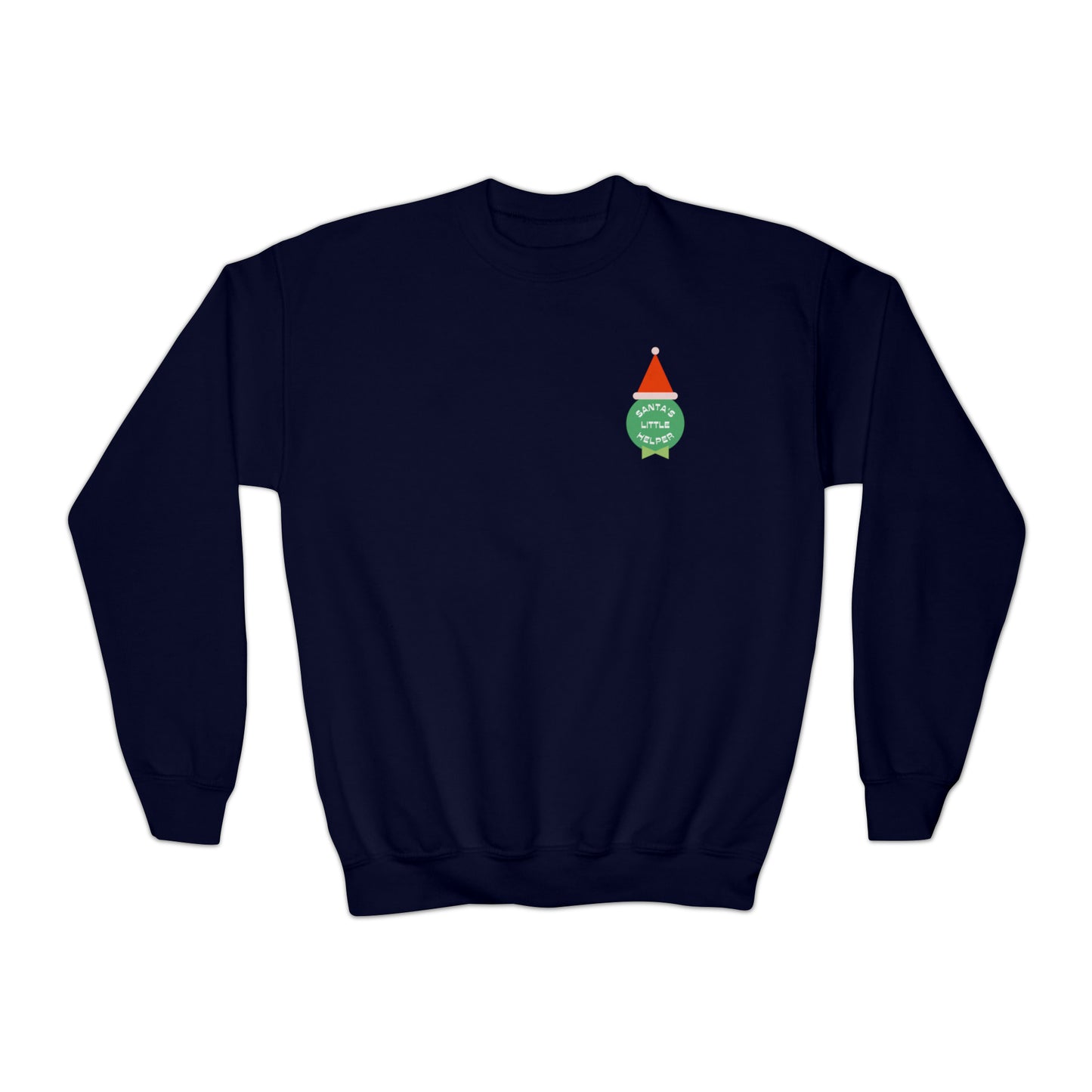 Festive Threads | Christmas Santa's Helper Youth Crewneck Sweatshirt