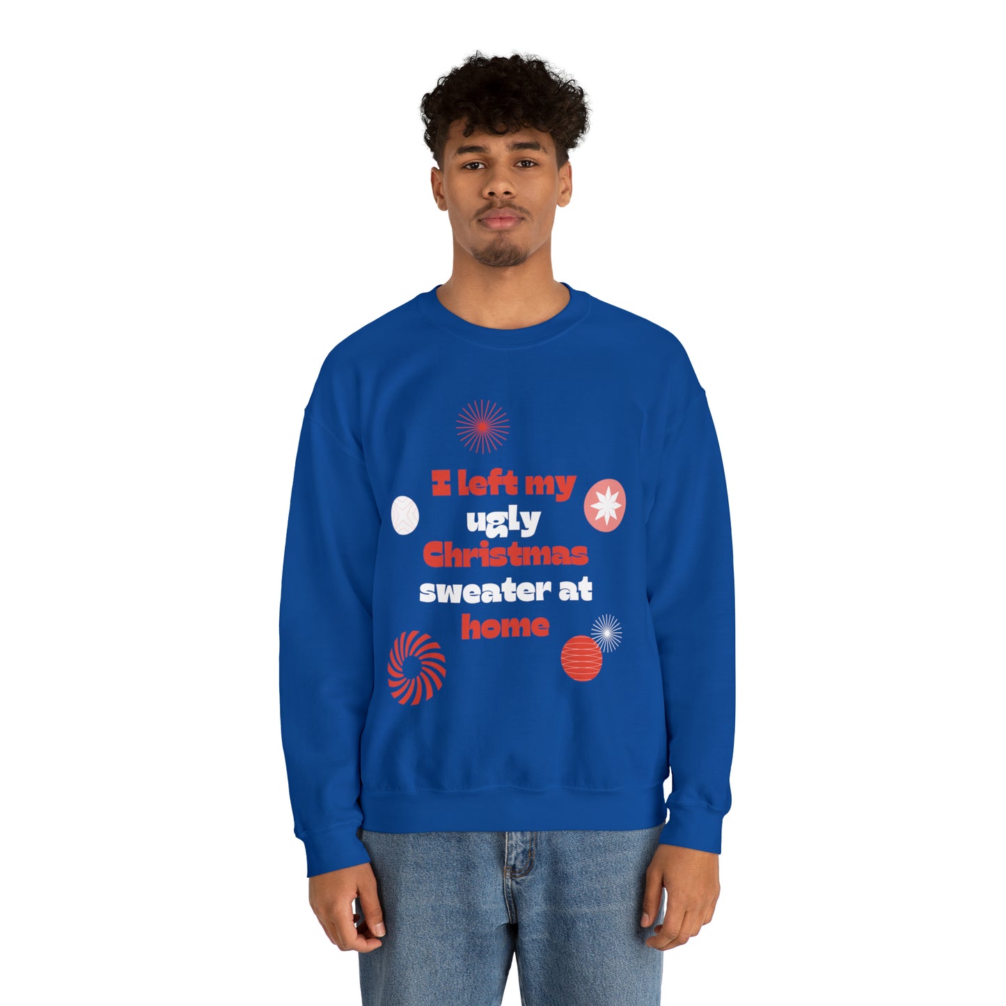 Festive Threads | Christmas Ugly Christmas Sweater Unisex Heavy Blend™ Crewneck Sweatshirt