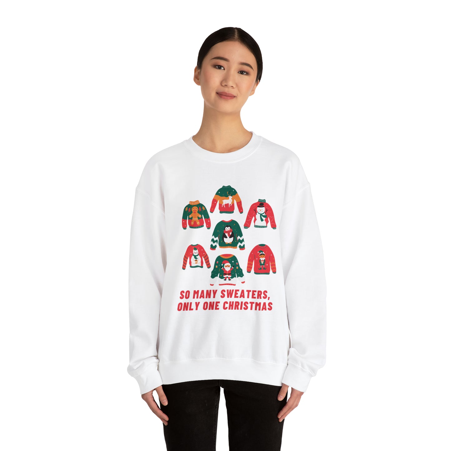 Festive Threads | Christmas So Many Sweaters Unisex Heavy Blend™ Crewneck Sweatshirt