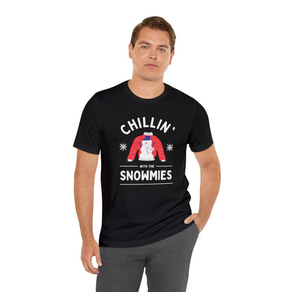 Festive Threads | Christmas Chillin With The Snowmies Unisex Jersey Short Sleeve Tee