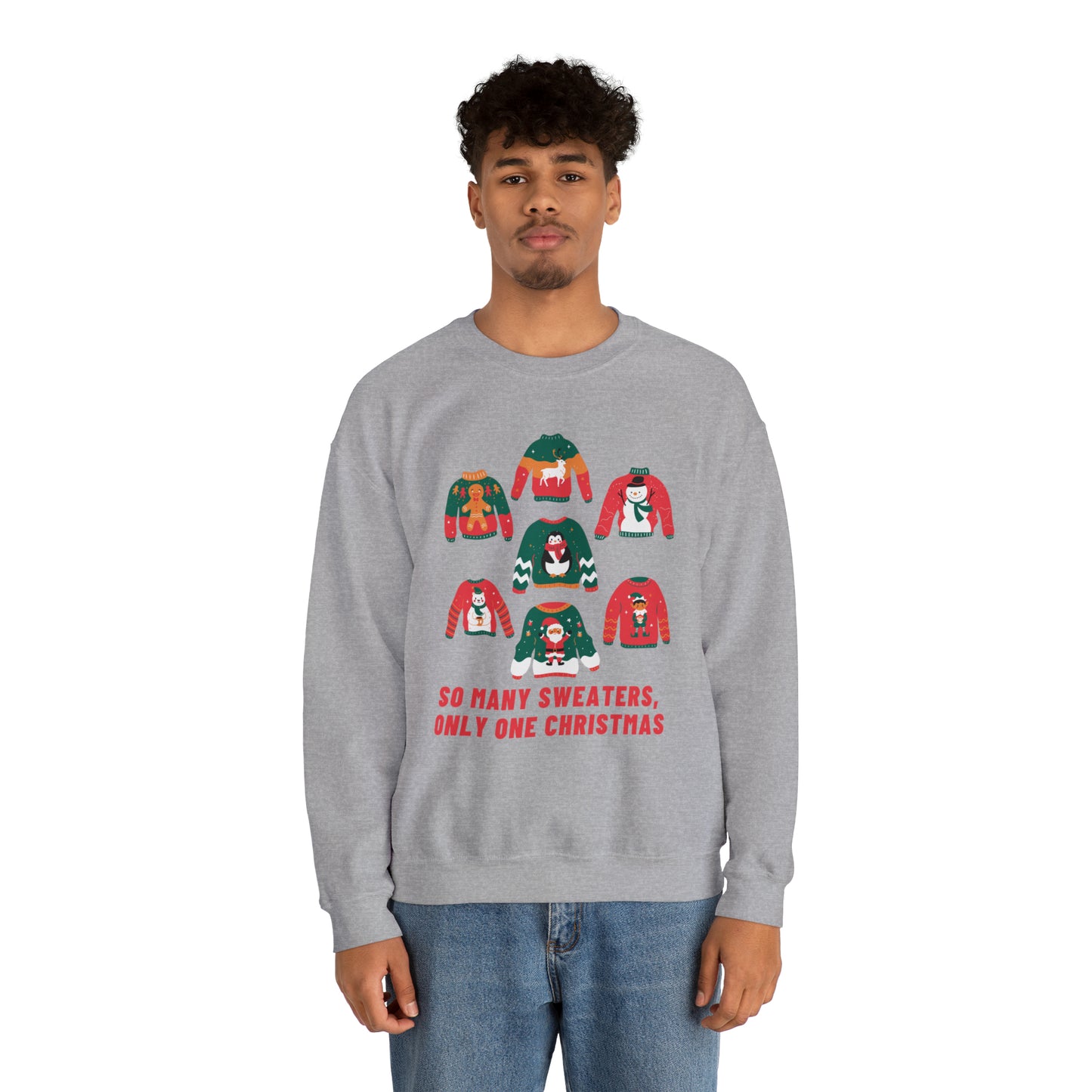 Festive Threads | Christmas So Many Sweaters Unisex Heavy Blend™ Crewneck Sweatshirt