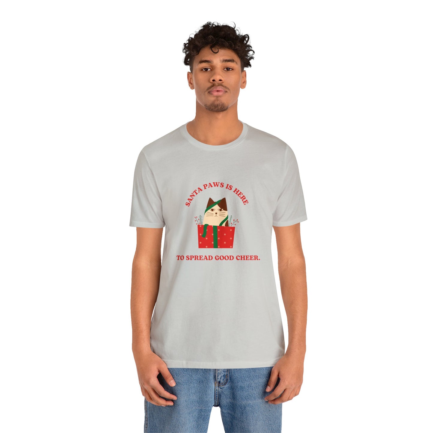 Festive Threads | Christmas Santa Paws Unisex Jersey Short Sleeve Tee