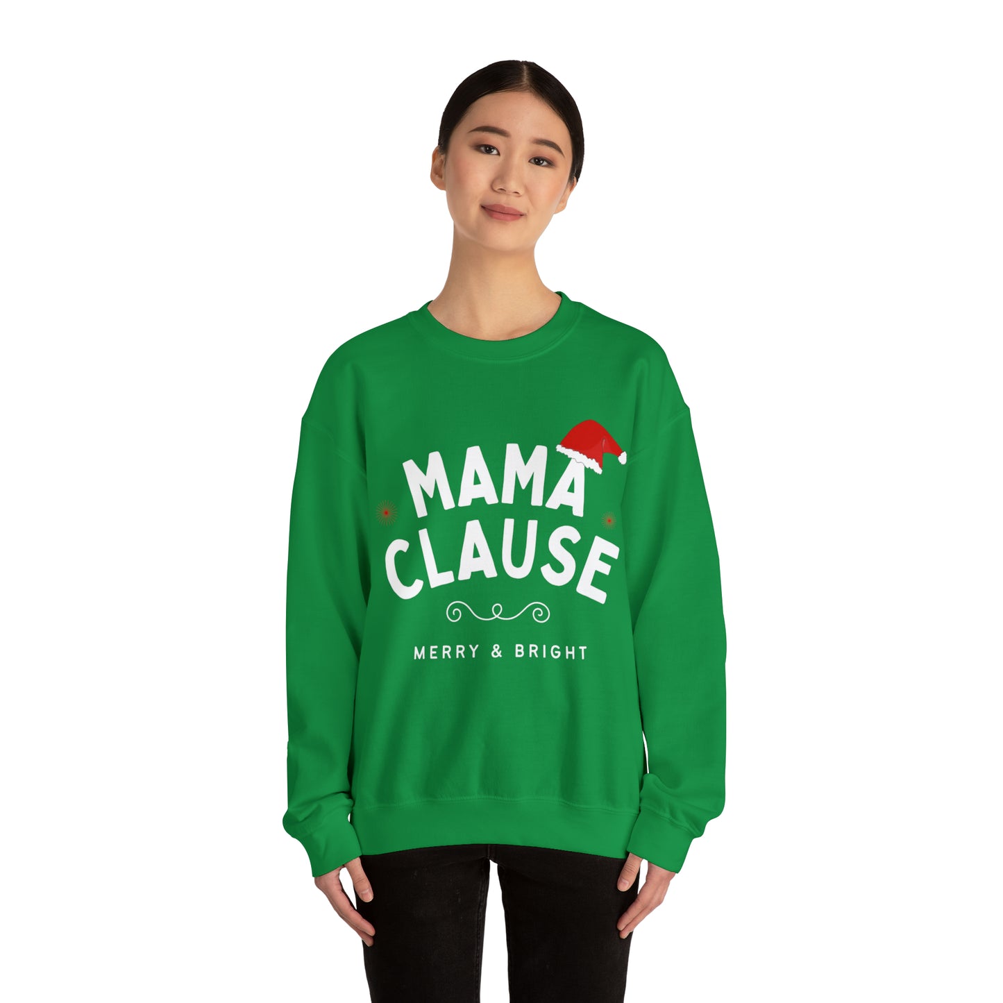 Festive Threads | Christmas Mama Clause Unisex Heavy Blend™ Crewneck Sweatshirt