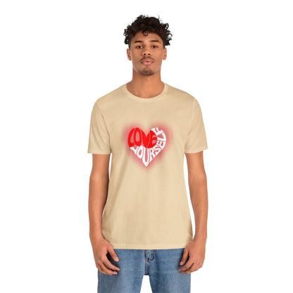 Festive Threads | Valentine's Love Yourself Unisex Jersey Short Sleeve Tee